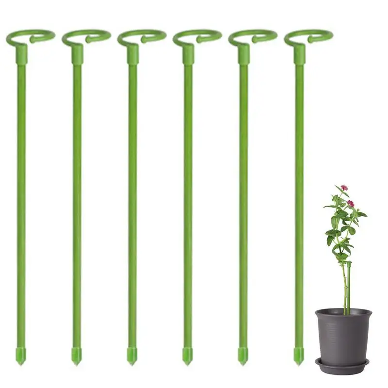 

Stem Plant Support Stakes 6 Pcs Single Stem Flower Plant Support Plant Cage Support Ring Plant Sticks Garden Plant Stakes For