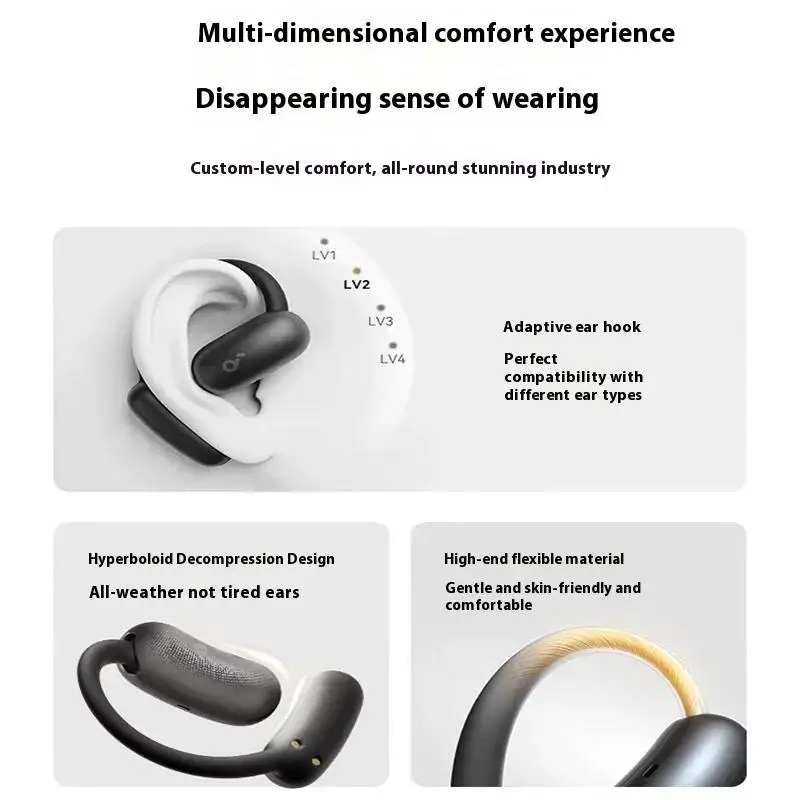 Фото Беспроводные Bluetooth-наушники Soundcore by Anker AeroFit 2 с открытым ухом, адаптивными крючками для ушей, водонепроницаемостью IPX5, для занятий спортом №4