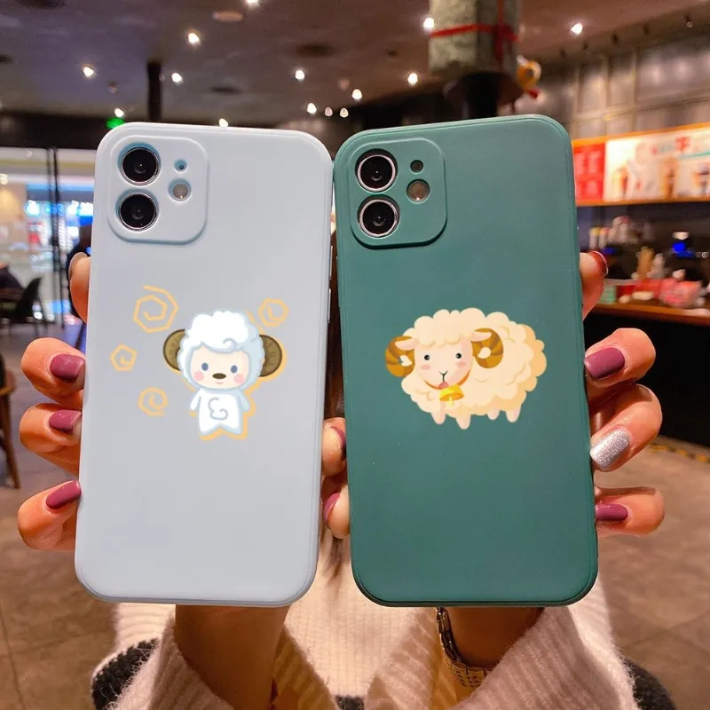 

Мультяшный милый чехол для телефона IPhone 14 11 12 13 Pro Max X XR XS Max 6 6S 7 8 Plus SE 2022, чехол для телефона с жидкостью квадратной формы