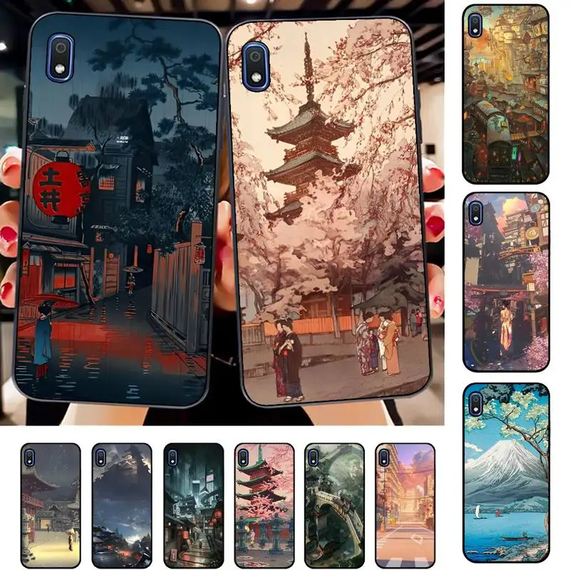 

Japanese Street Scenery Phone Case for Samsung A51 01 50 71 21S 70 31 40 30 10 20 S E 11 91 A7 A8 2018