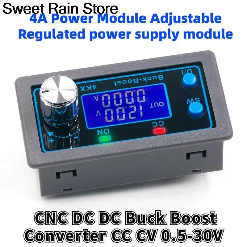 

CNC DC DC Buck Boost Converter CC CV 0.5-30V 4A Power Module Adjustable Regulated power supply For Solar Battery Charging 35W