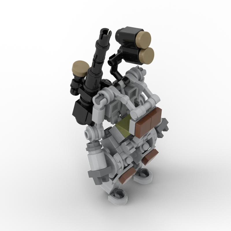 MOC Mobile костюм для девочки Женский робот модель Модульные строительные блоки