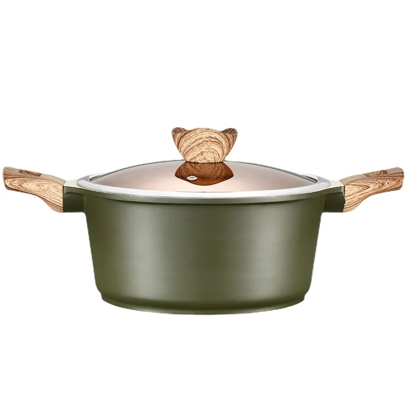

Premium Soup Pot for Induction Cooktops - Non-Stick and Double-Handled Stone Cookware for Home Kitchen