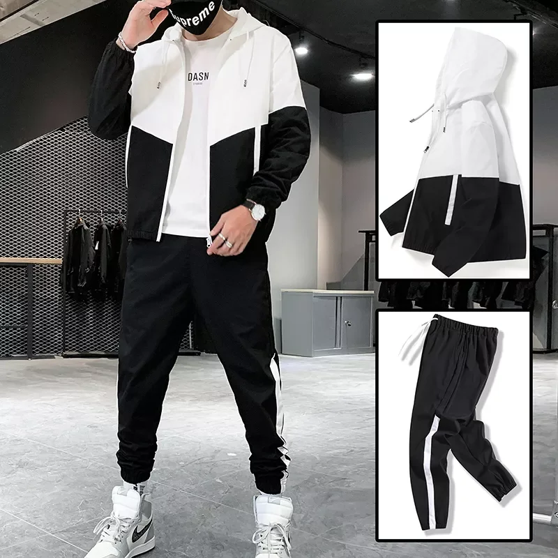 Suit Male 2022 New Set Track Suits Sweatsuit Man Tracksuit Mens Sets Pant Zipper Pockets Outwear 2PC Jacket+Pants Sets