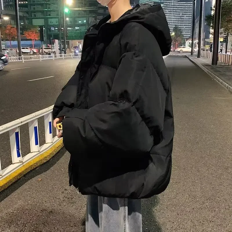 Пальто мужское хлопковое с капюшоном на молнии 2023