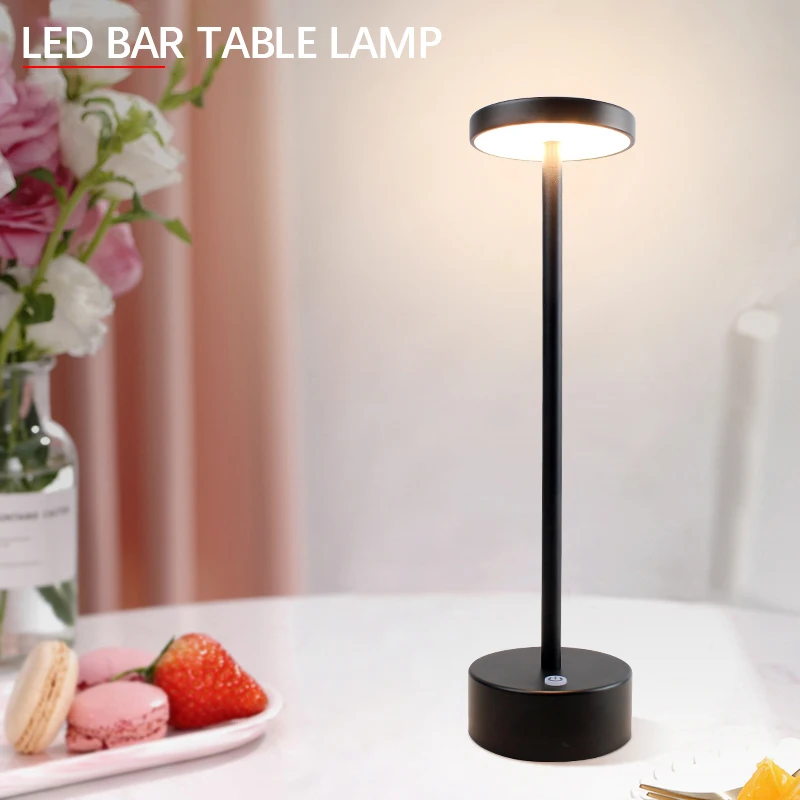 

Металлические настольные лампы, водонепроницаемые перезаряжаемые светодиодные светильники для чтения с тачскрином, ночсветильник для спа...