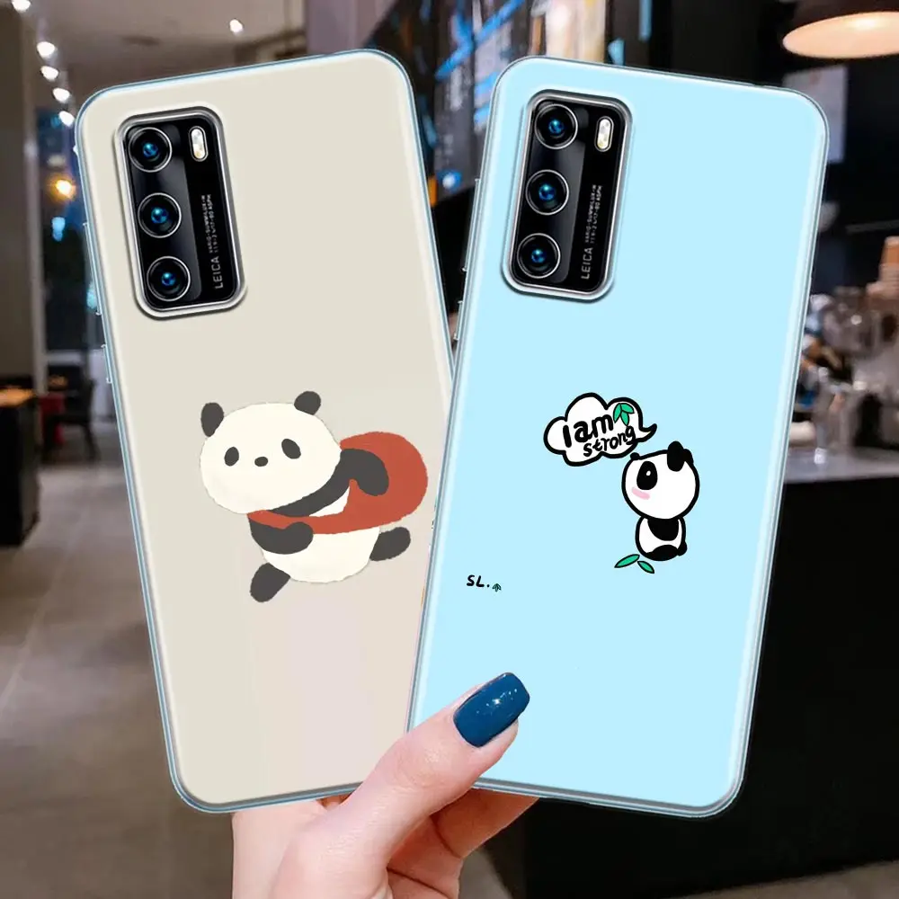 

Phone Case for Huawei P20 P30 P40 Plus Lite 4G P50 Pro P Smart Z 2019 Soft Silicon Cover Cute Cartoon Bears Grizzly Panda Animal