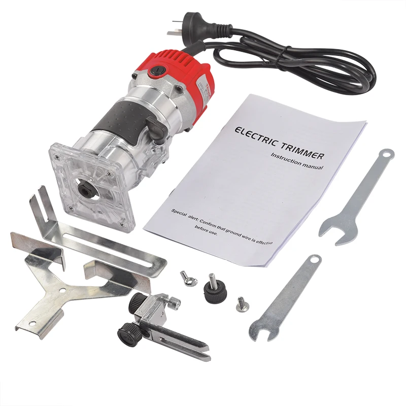 

220V 800W Electric Hand Router Trimmer 30000RPM Wood 6.35mm 0.25 Inch Electric Trimmer Router Joiners Power Tools For Woodwork