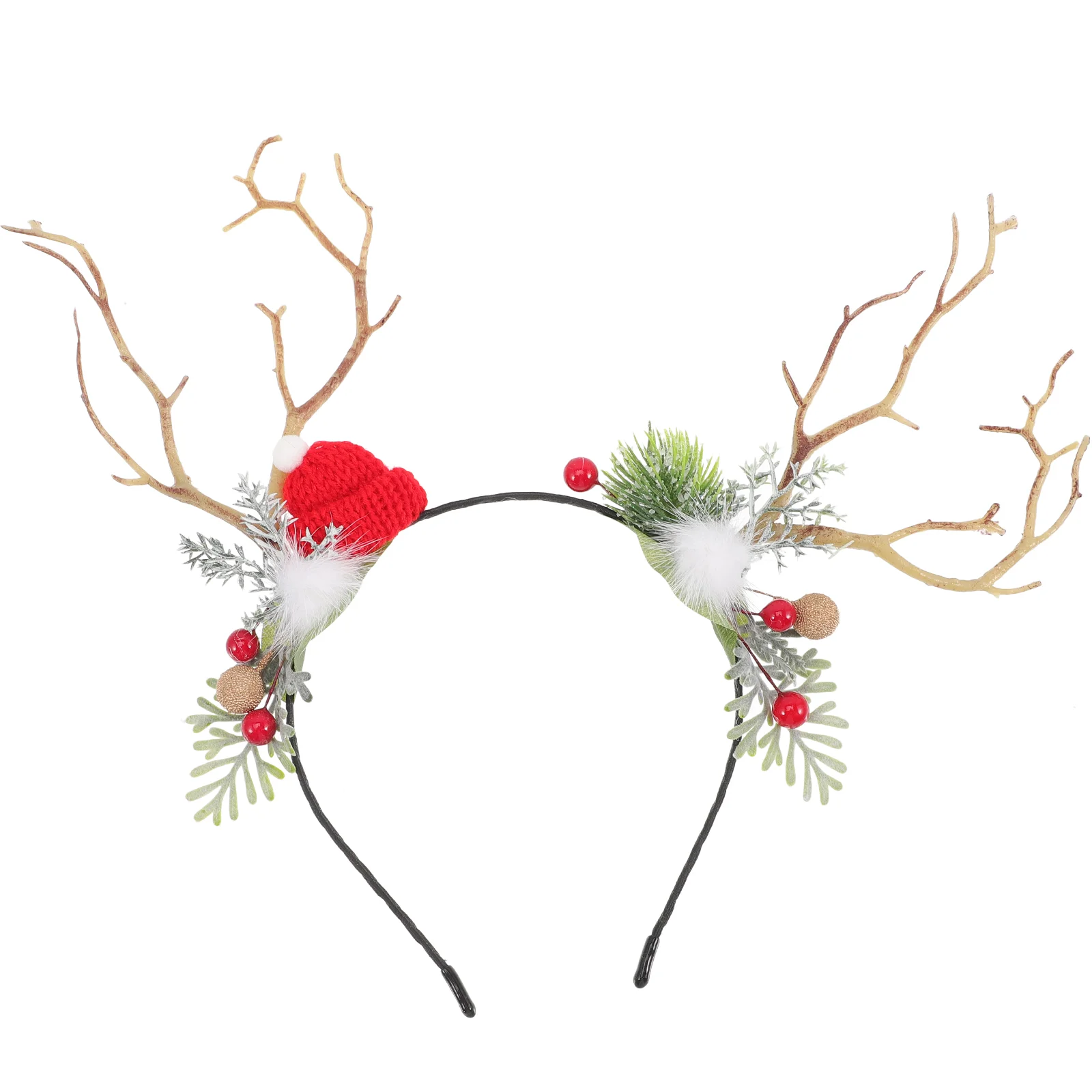 

2 Pcs Headband Reindeer Antlers Christmas Party Hair Accessory Ladies Headbands The Flowers Plastic Horn Miss