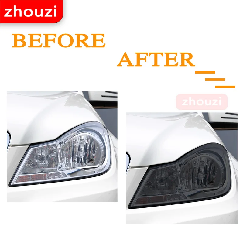 

Для Mercedes Benz C Class W204 W205 2011-On C63 AMG тинт для автомобильной фары Черная защитная пленка защита прозрачная наклейка из ТПУ