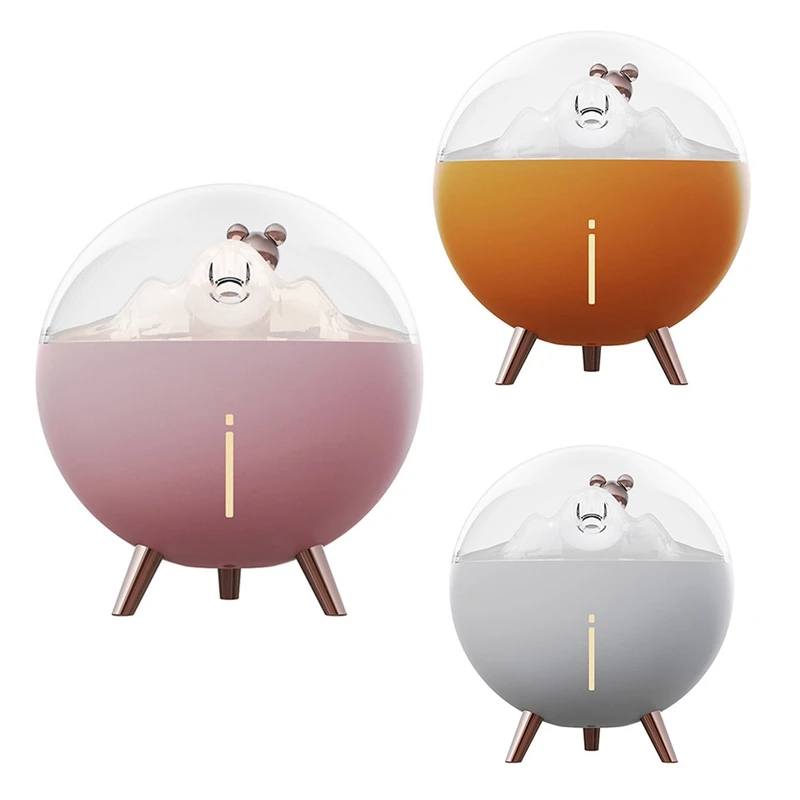 

Air Humidifier USB Quiet Space Bear With LED Light Mini Humidificador Mist Maker Aromatherapy For Home Office