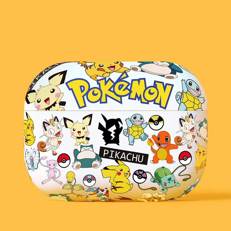 Чехол с изображением Покемона Пикачу для Airpods 4 3 2 1 силиконовый защитный чехол