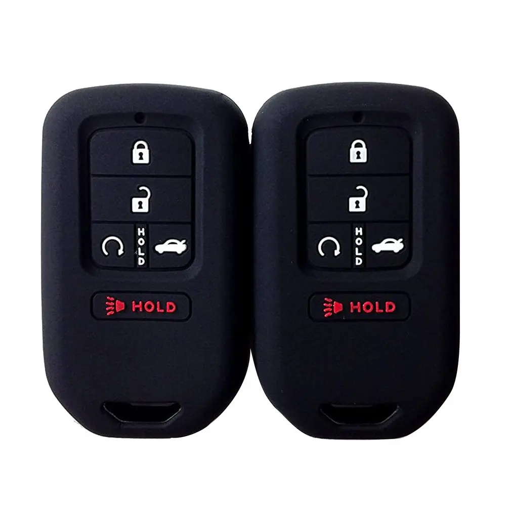 

2Pcs Silicone Key Fob Cover For Honda Accord Civic CR-V CRV Pilot Passport Insight EX EX-L Touring Key Protection Case