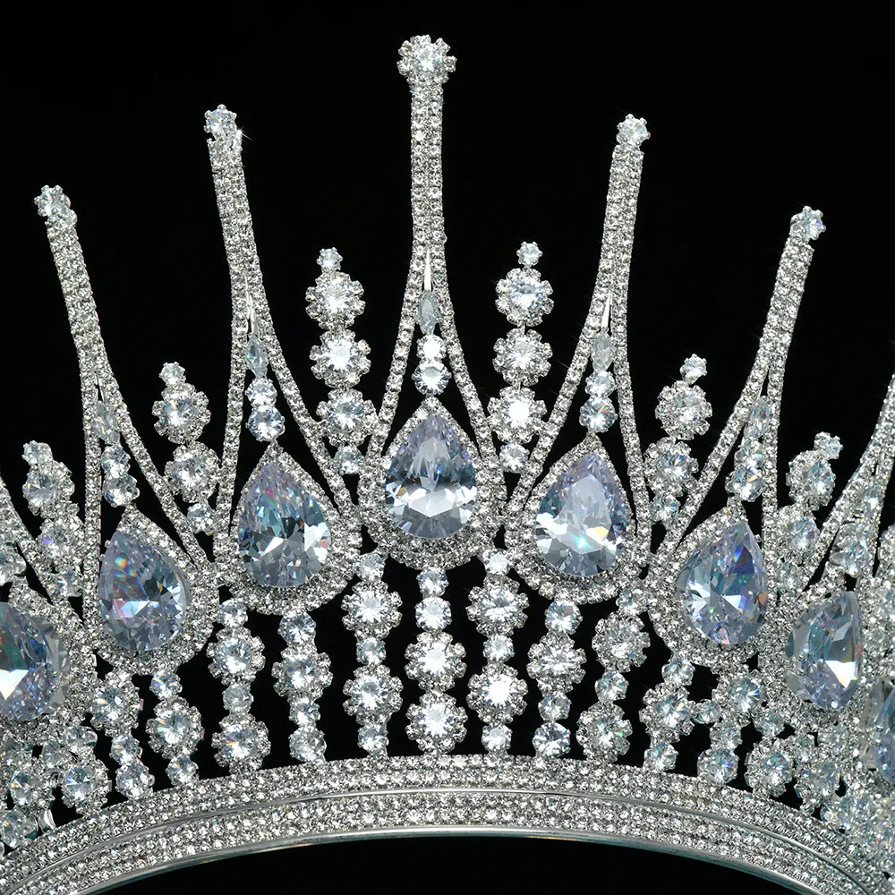 Levery Zircon Wedding Big Tiaras Crowns