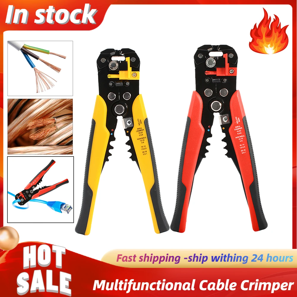 

Многофункциональные Обжимные Щипцы для кабеля, ремонтные принадлежности, 8 дюймов, клещи для зачистки кабеля, портативный автоматический и...