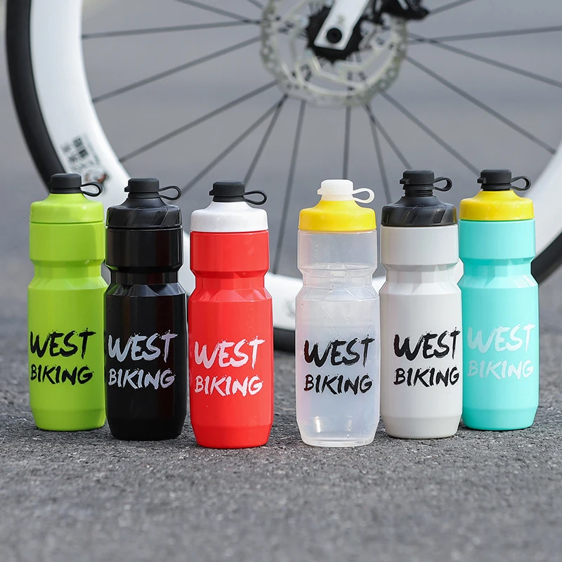 Фото WEST BIKING 610/710 мл вместительная Спортивная велосипедная бутылка для воды, герметичная PP5, сжимаемая портативная соусница для фитнеса и путешествий на открытом воздухе №2