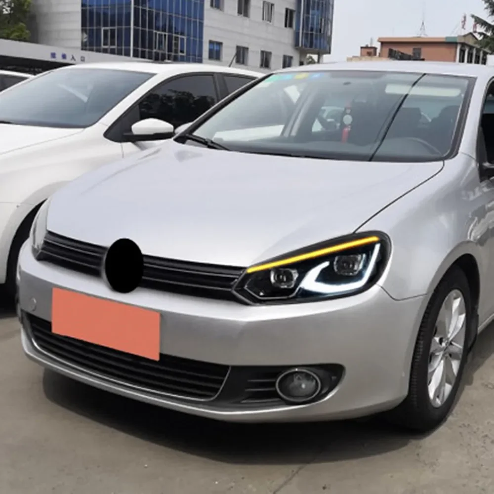 Автомобильные светодиодные фары в сборе для Volkswagen vw sagitar golf6 6GTI 2010-14 DRL дневные