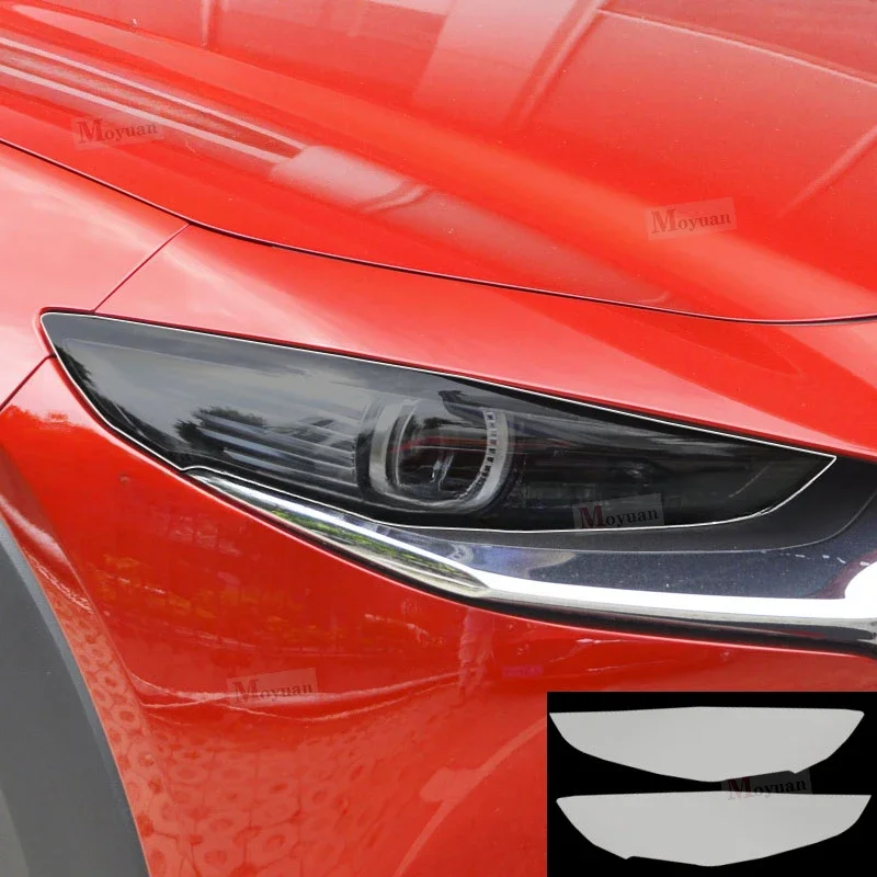 2 шт. Защитная пленка для автомобильных фар Декоративная Прозрачная черная