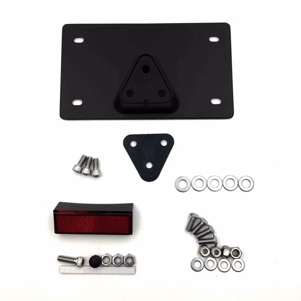 

Aftermarket Free Shipping Black Layback License Plate Mounting Kit for Harley Davidson License Plate Up To 7-1/4" X 4-1/4" BLACK