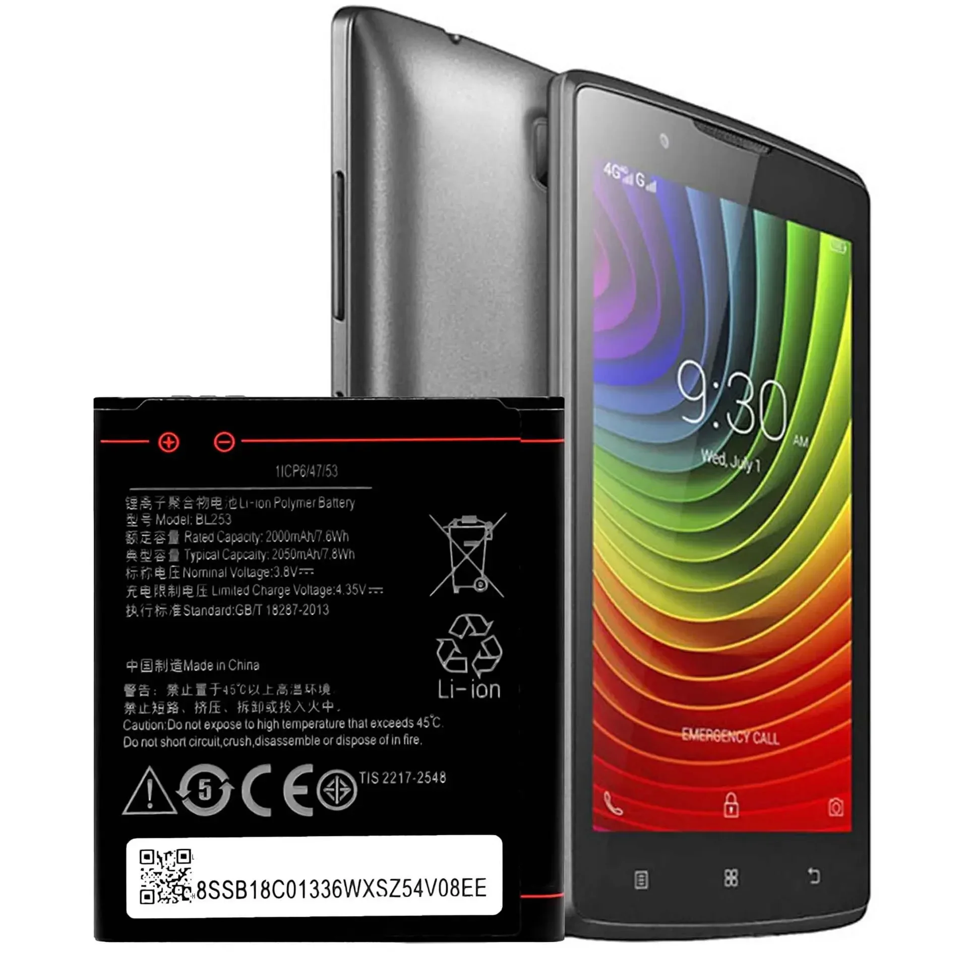 Сменная батарея для мобильного телефона Lenovo A1000 A2010 A2010-a BL253 новые встроенные