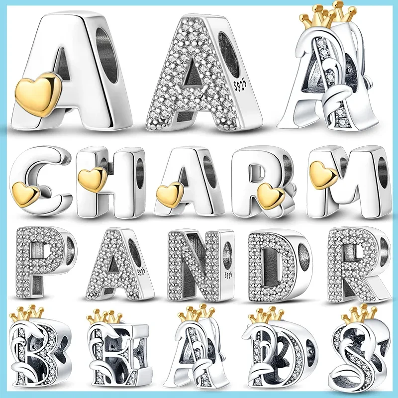 2023 New Charm Fits Original Pandora Bracelets 925 Sterling Silver Femininity English Letters Beads Women Pendant Bead Jewelry