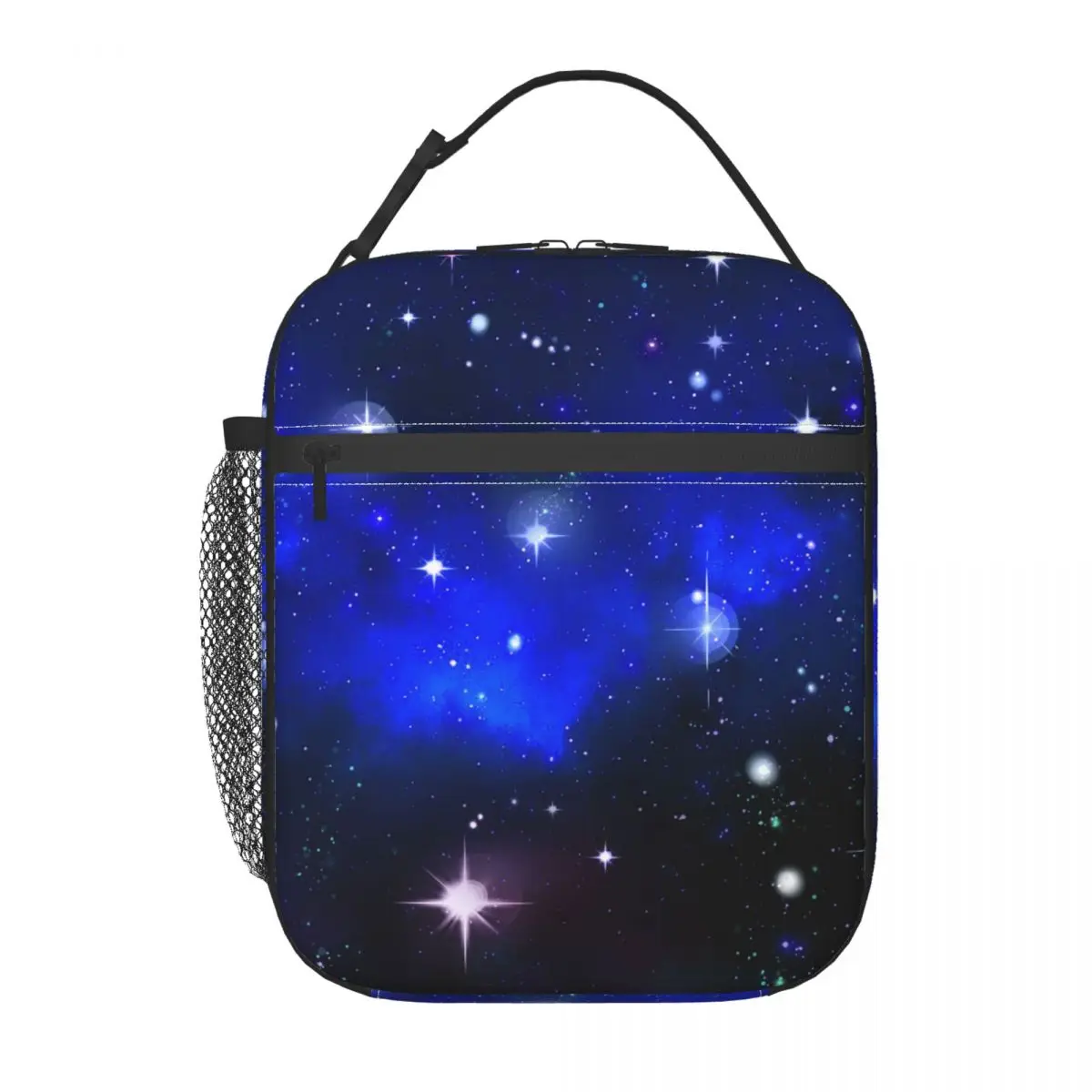 Lunch Bag Thermal Insulated Tote Pouch Kids School Bento Portable Dinner Container Picnic Food Storage Star Background