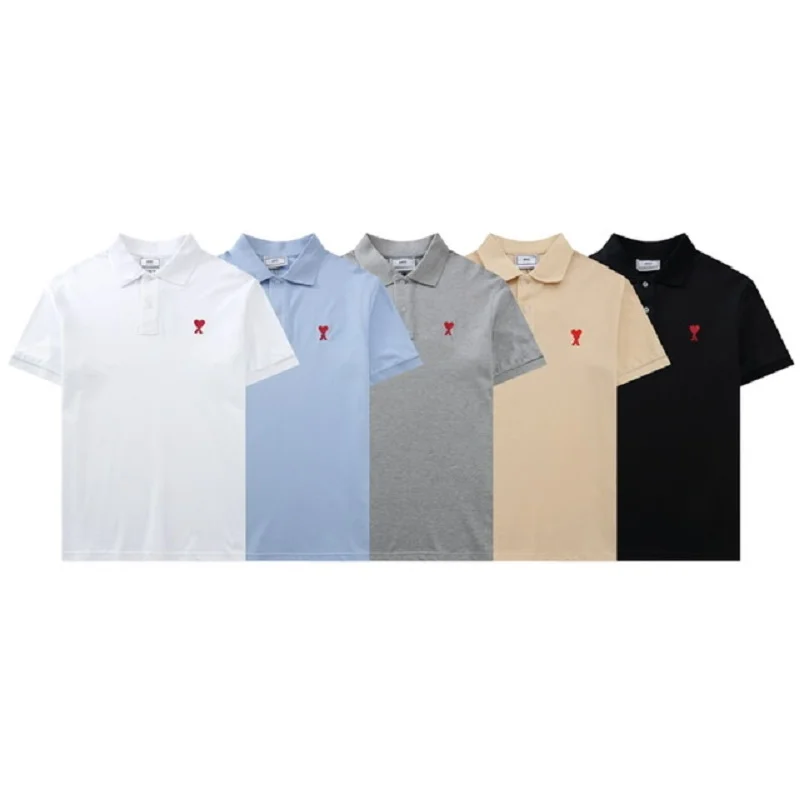 

2023 Spring And Summer Burst POLO Shirt Korean Fashion Pure Cotton POLO Shirt Oversized Size Men's And Women's Same Style Top