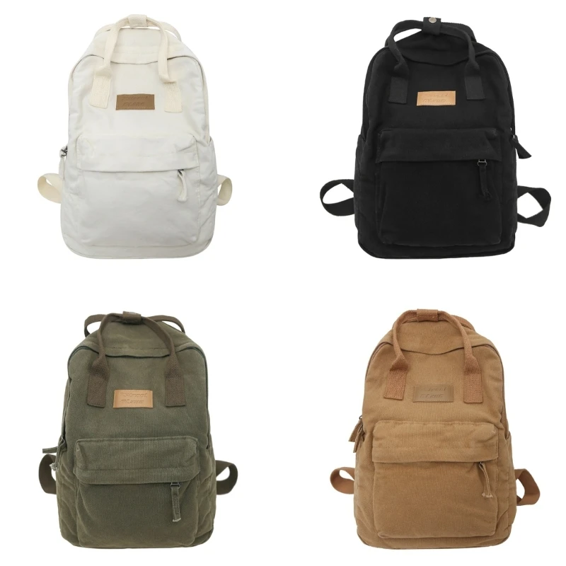 

School Bag Book Bag Solid Backpack Fashion Casual Travel Backpack for Women Men