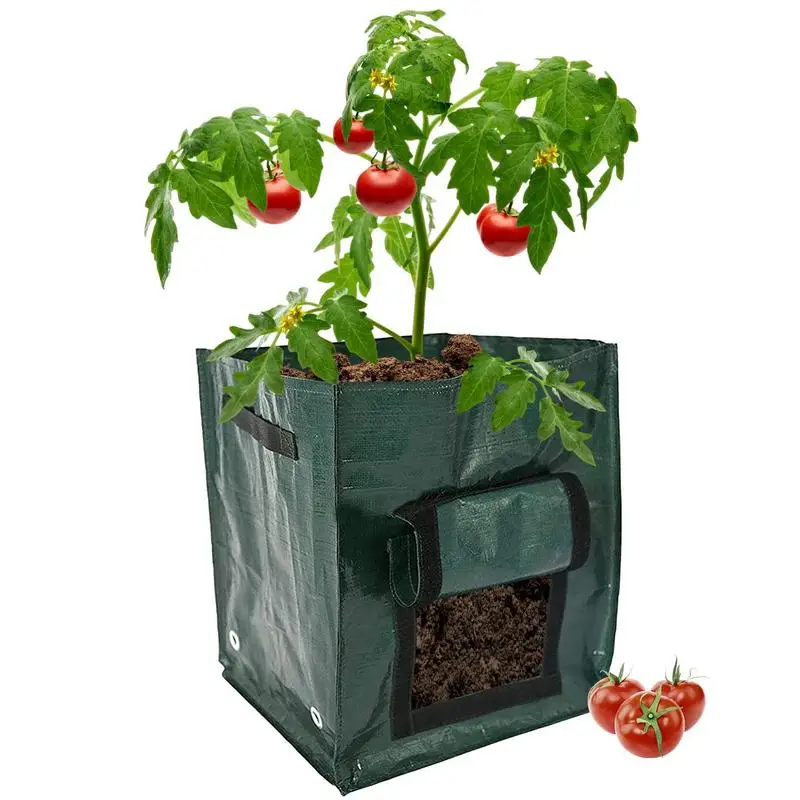 

Выращивание картофеля мешки, нетканый утолщенный тканевый горшок для растений с окошком для сбора, многоразовая модель для посадки картофеля, лука