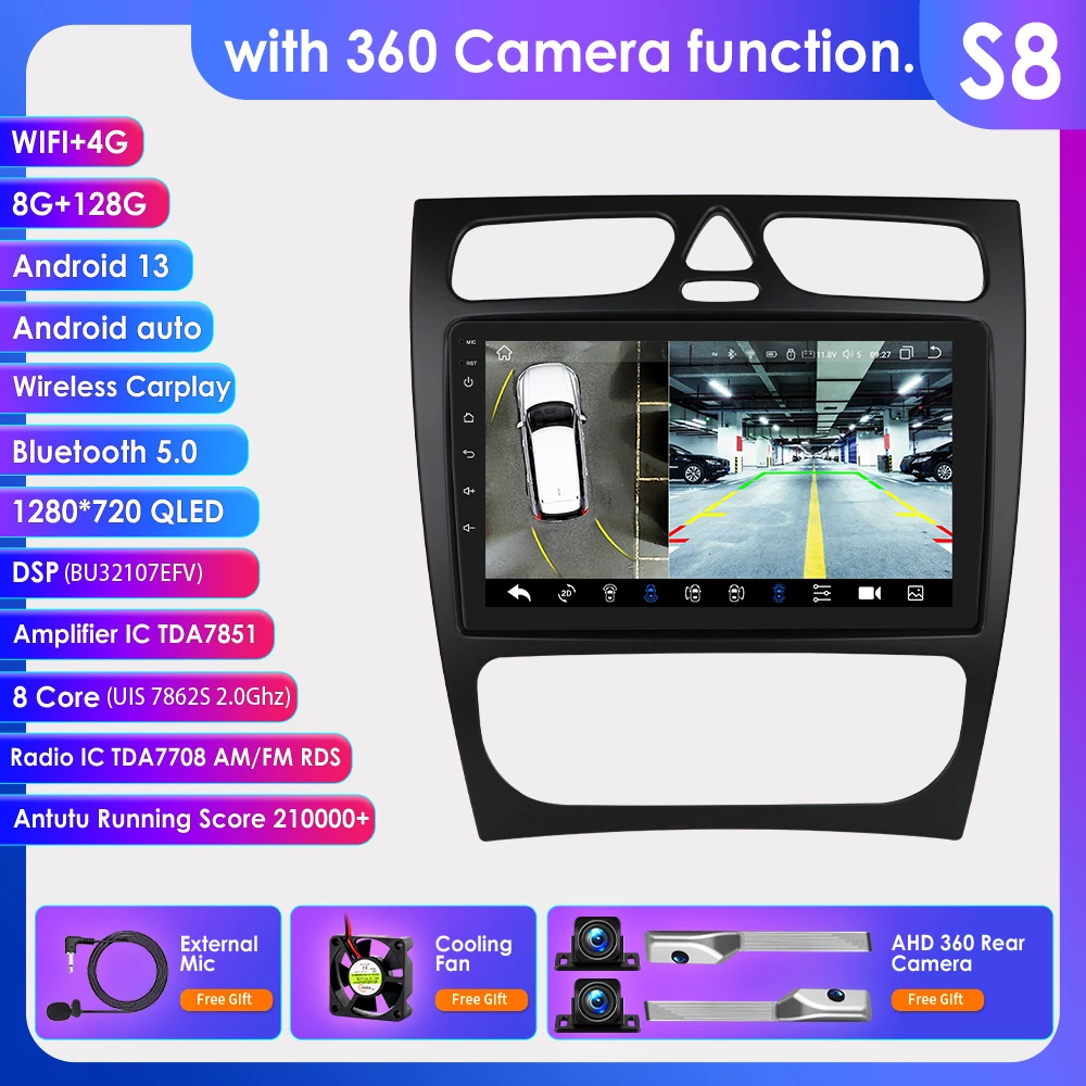 9 &quot7862 Android авторадио для Mercedes Benz C W203 A W168 G W463 CLK W209 мультимедийный плеер GPS Стерео