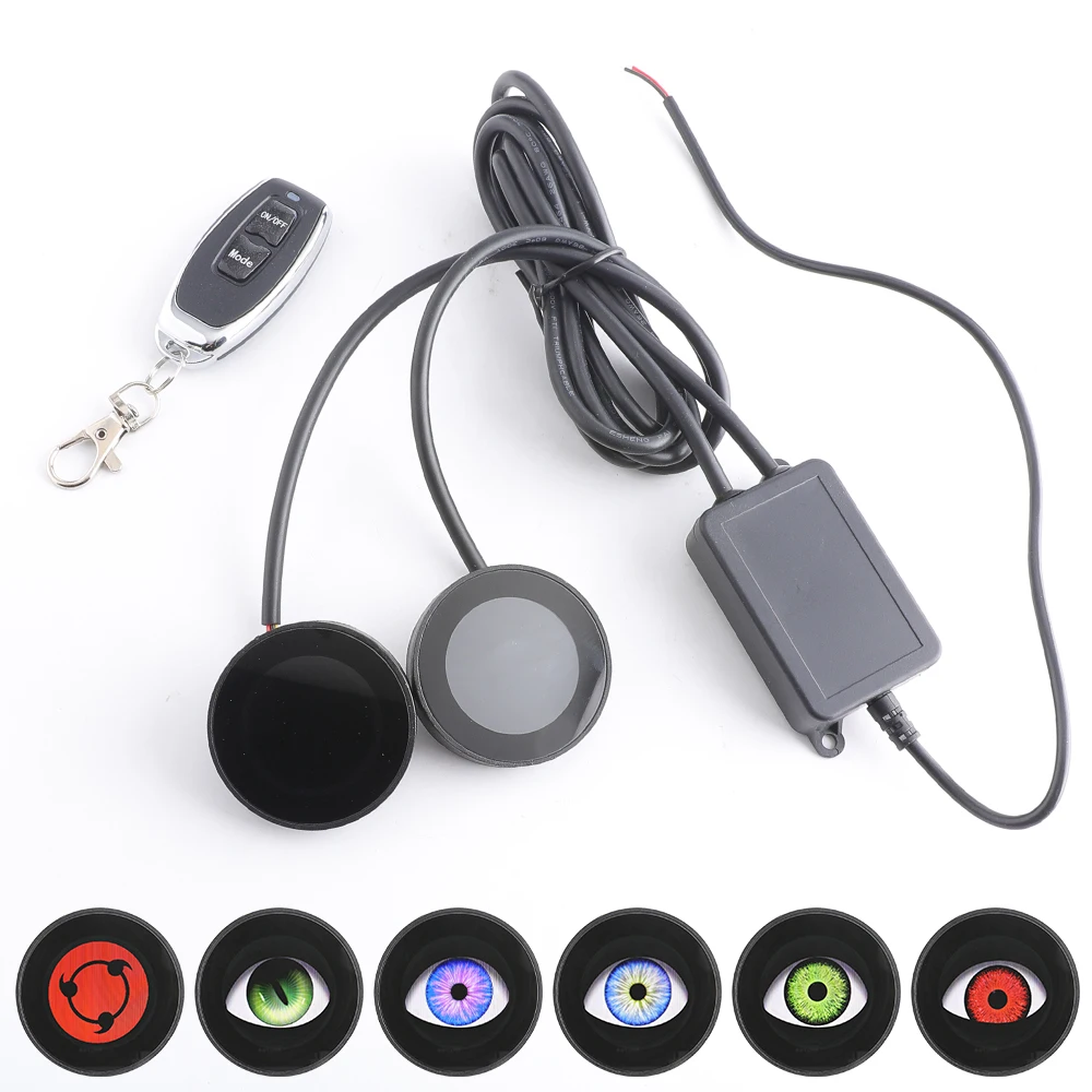 Светодиодная фара Demon Eyes с динамическим регулируемым узором глаз Evil Eye12-36V с беспроводным управлением, авто DRL, автомобильные аксессуары, украшение (art.: 3920d066be98d) - 3920d066be98d