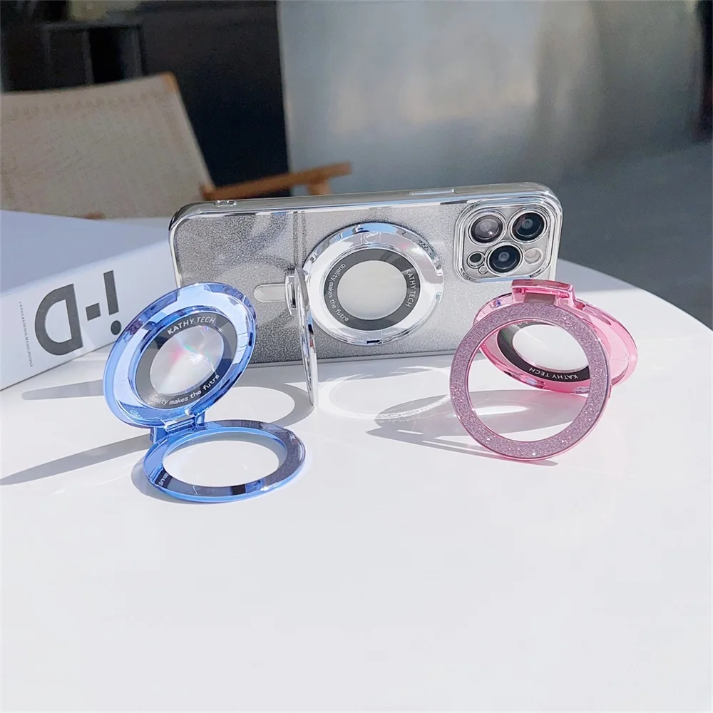 Роскошный блестящий магнитный держатель-подставка Magsafe для iPhone 15 14 13 11 Samsung Xiaomi Oppo