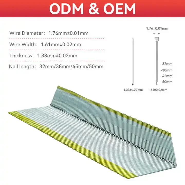 2000 шт. 38 мм цвяхи с закатанной рамкой серия DA оцинкованные финишные гвозди для