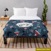 gawr gura blanket fleece plush blankets on bedsofa sleeping cover bedding throws bedsheet for kids adult