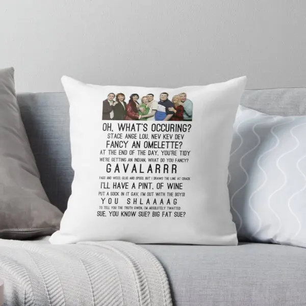 

Gavin And Stacey Printing Throw Pillow Cover Fashion Cushion Home Car Waist Soft Case Decor Square Hotel Pillows not include