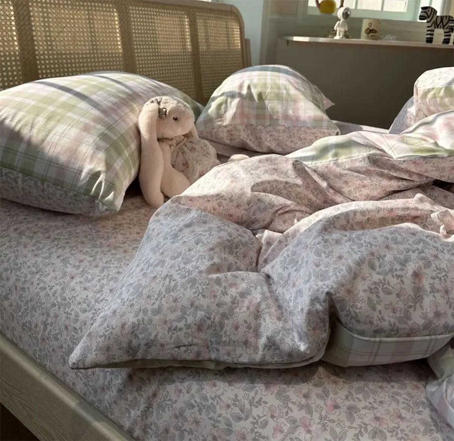 Романтический пасторальный Цветочный комплект двуспальный полный Королевский