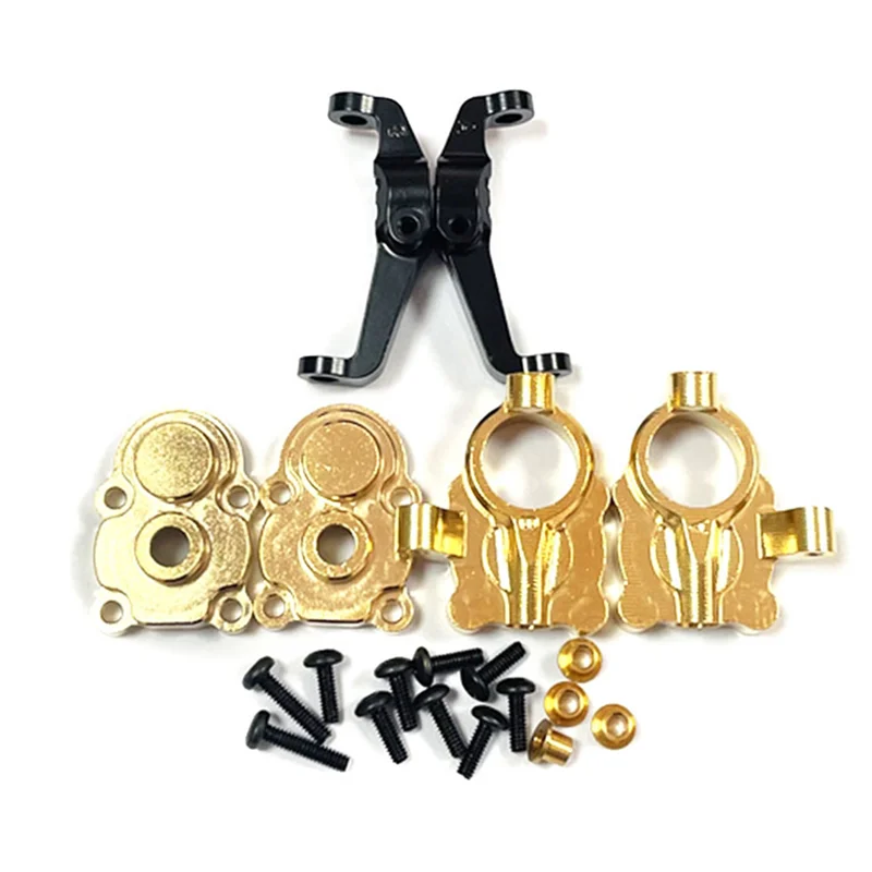 

For FMS FCX24 Brass Front Portal Housing C-Hub Carrier Counterweight 1/24 RC Crawler Car Upgrades Parts Accessories,2