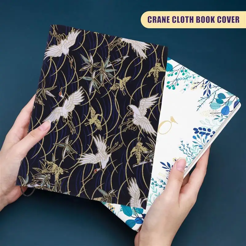 

1pc Adjustable Book Cover Decorative Book Sleeve Crane Design Book Protector