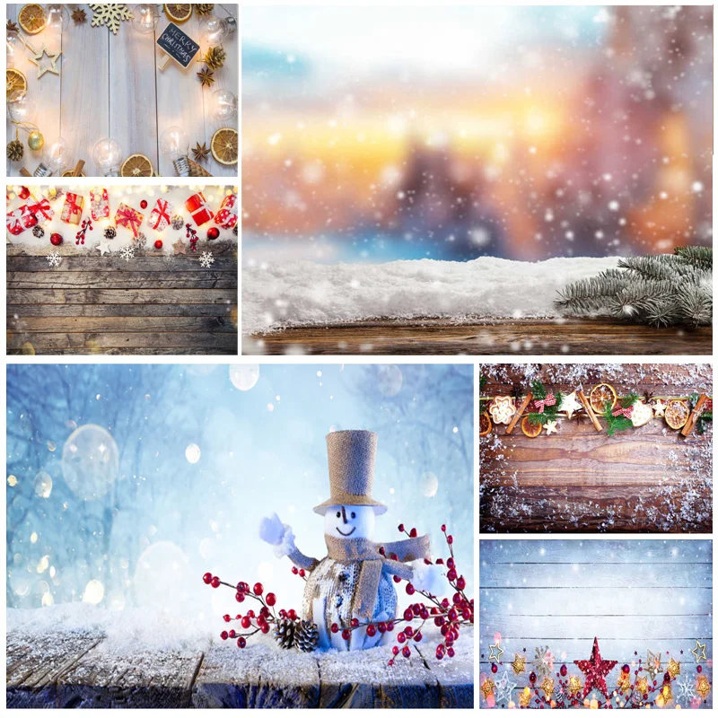 SHUOZHIKE Art Fabric Wooden Floor Christmas Theme Photography Background Photo Backdrops Studio Props 21811 XTMB-04