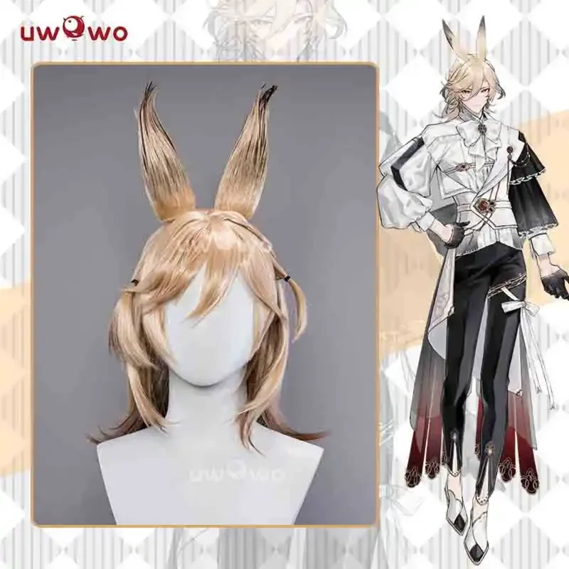 Парик для косплея Genshin Impact Kaveh PRE-SALEGame средние желтые волосы с ушками головной убор