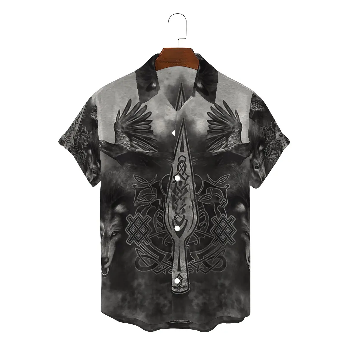 

Gungnir Spear of Odin Hip Hop 3D Shirt Vikings Leisure Hawaii Shirts Summer Stuff For Men Women