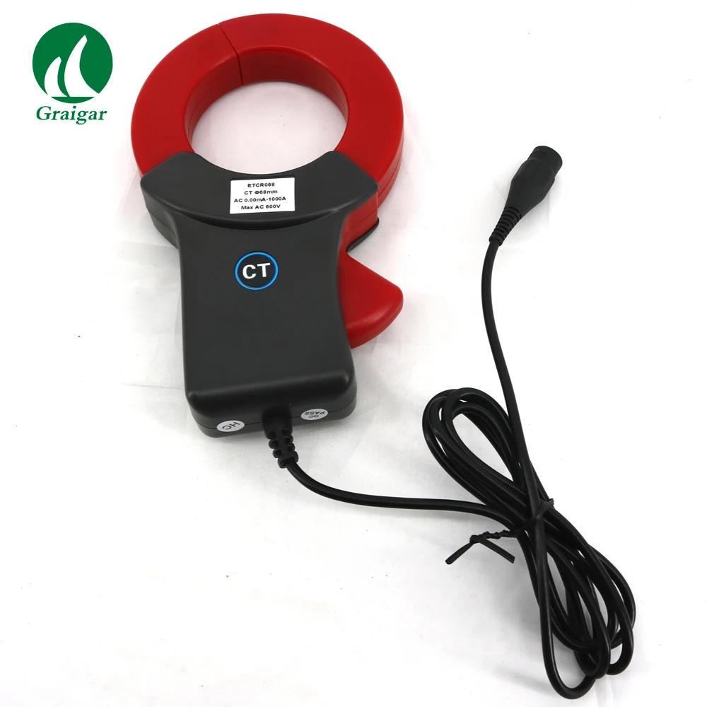 

Датчик утечки переменного тока ETCR068, тестер частоты 10 Гц ~ 100 кГц, диапазон измерений 0 мА ~ а