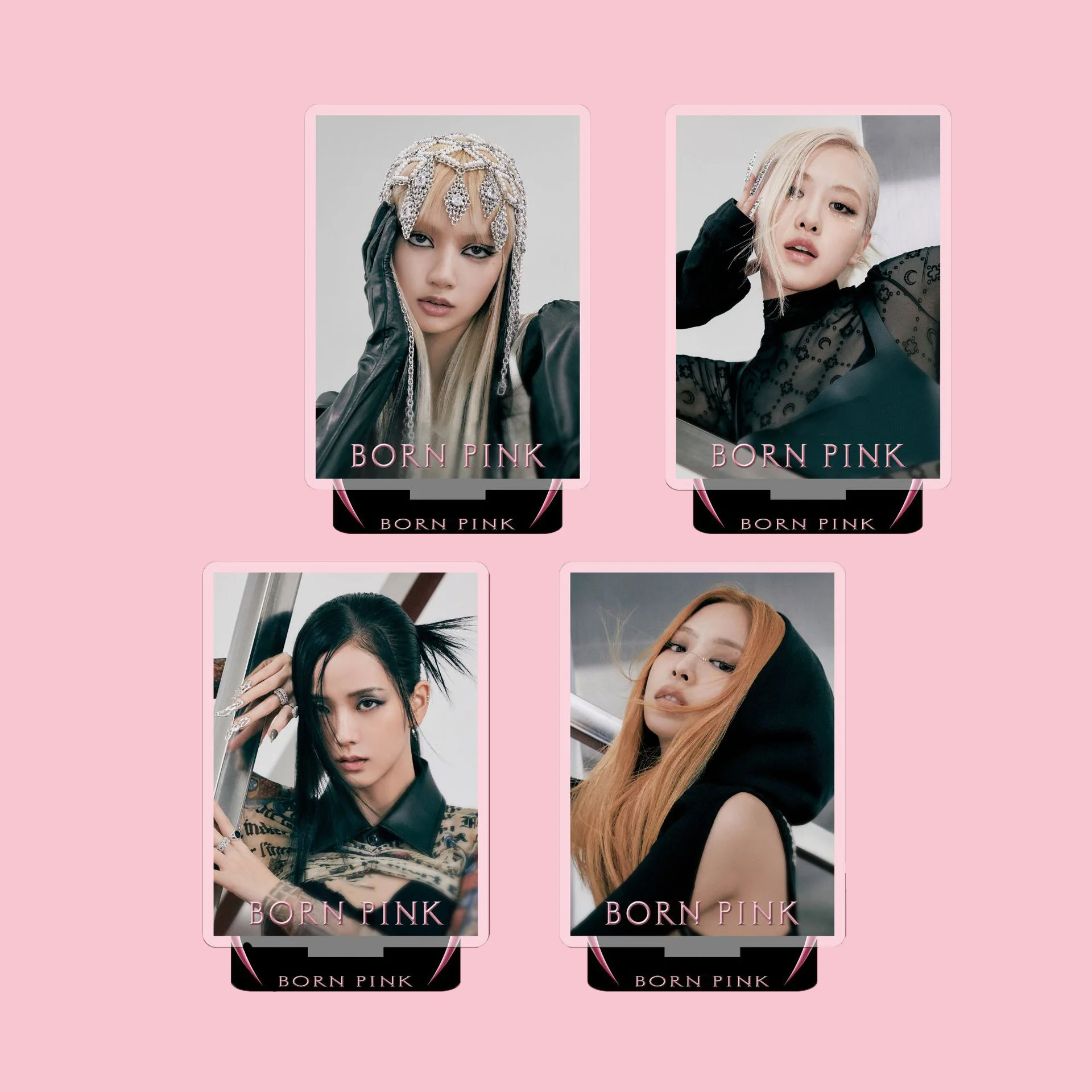 

Новинка, альбом KPOP, фигурка рожденного розового цвета, украшение, роза, Лиза, изоо, Дженни, украшение для стола, коллекция, подарок на день рож...