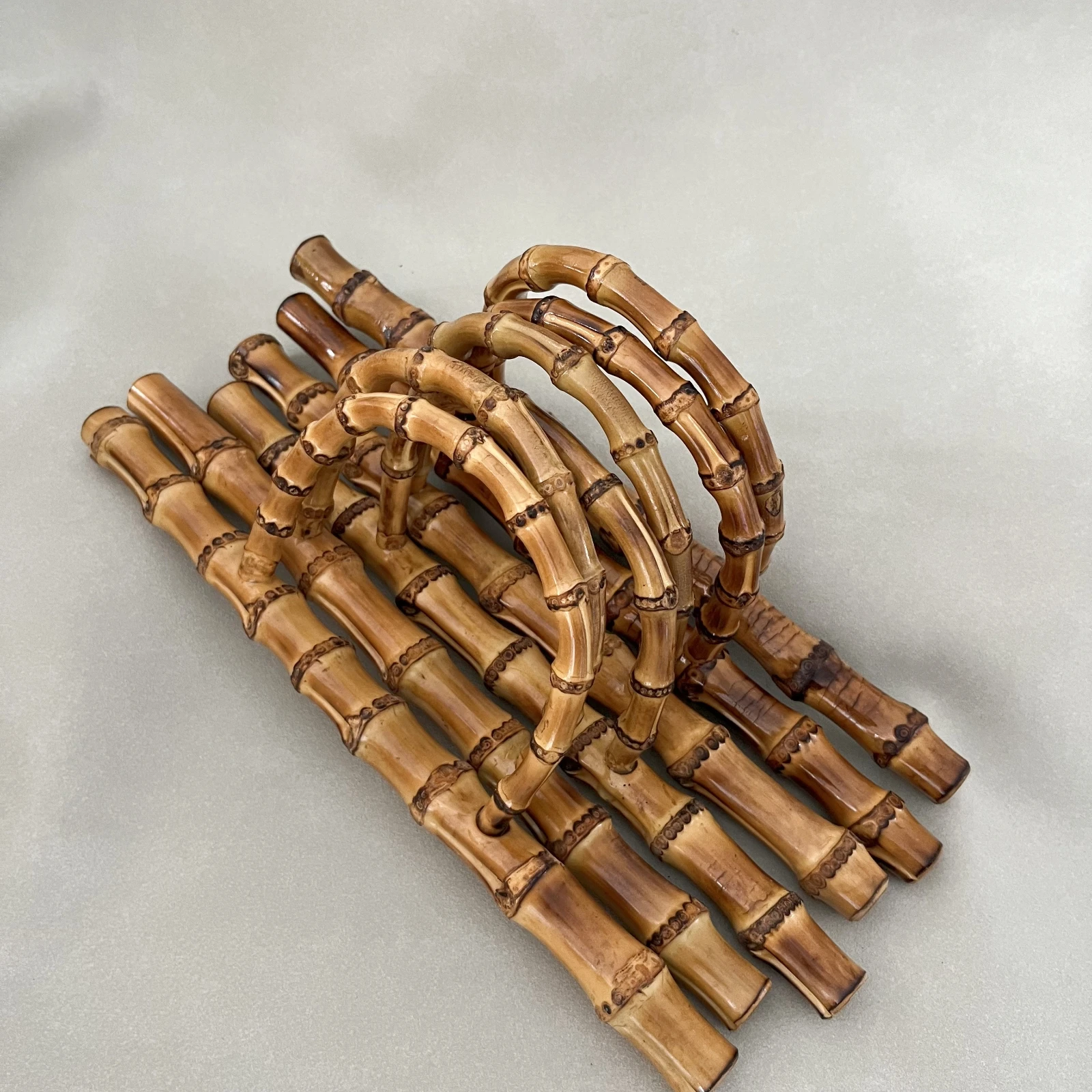 Одна пара 30 см новые модные бамбуковые ручки для сумок ручной работы материал