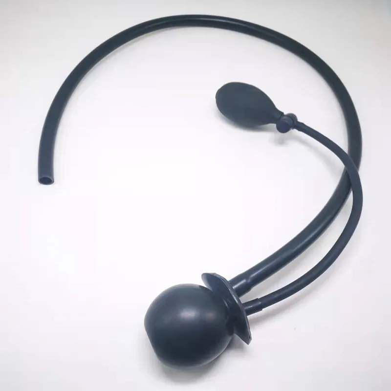 БДСМ латексная надувная вставка кляп для рта + Оросительная труба бондаж