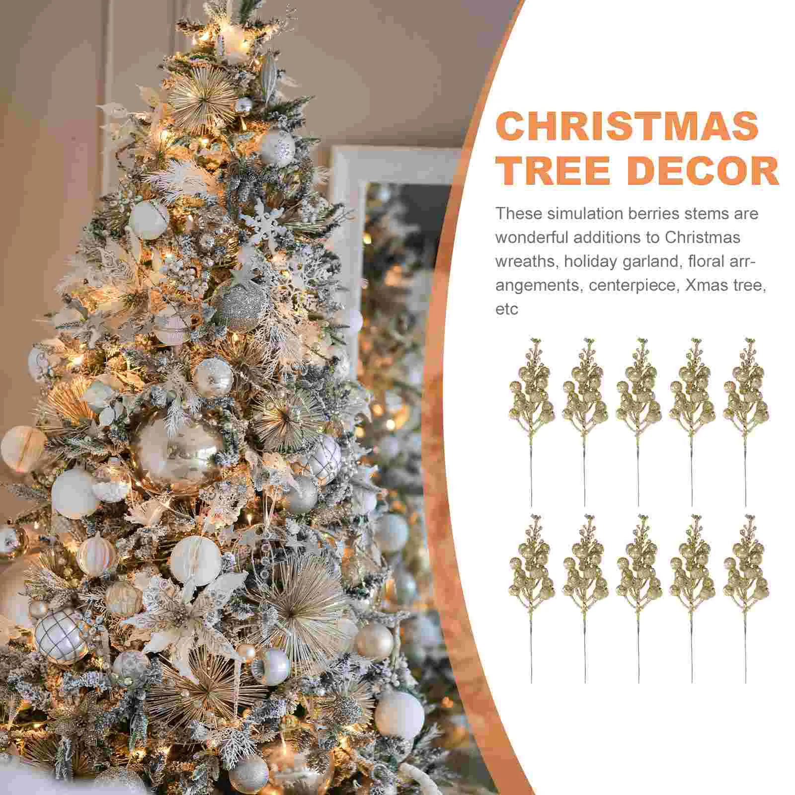 10 шт. рождественские имитации ягод елочные украшения искусственные выбор