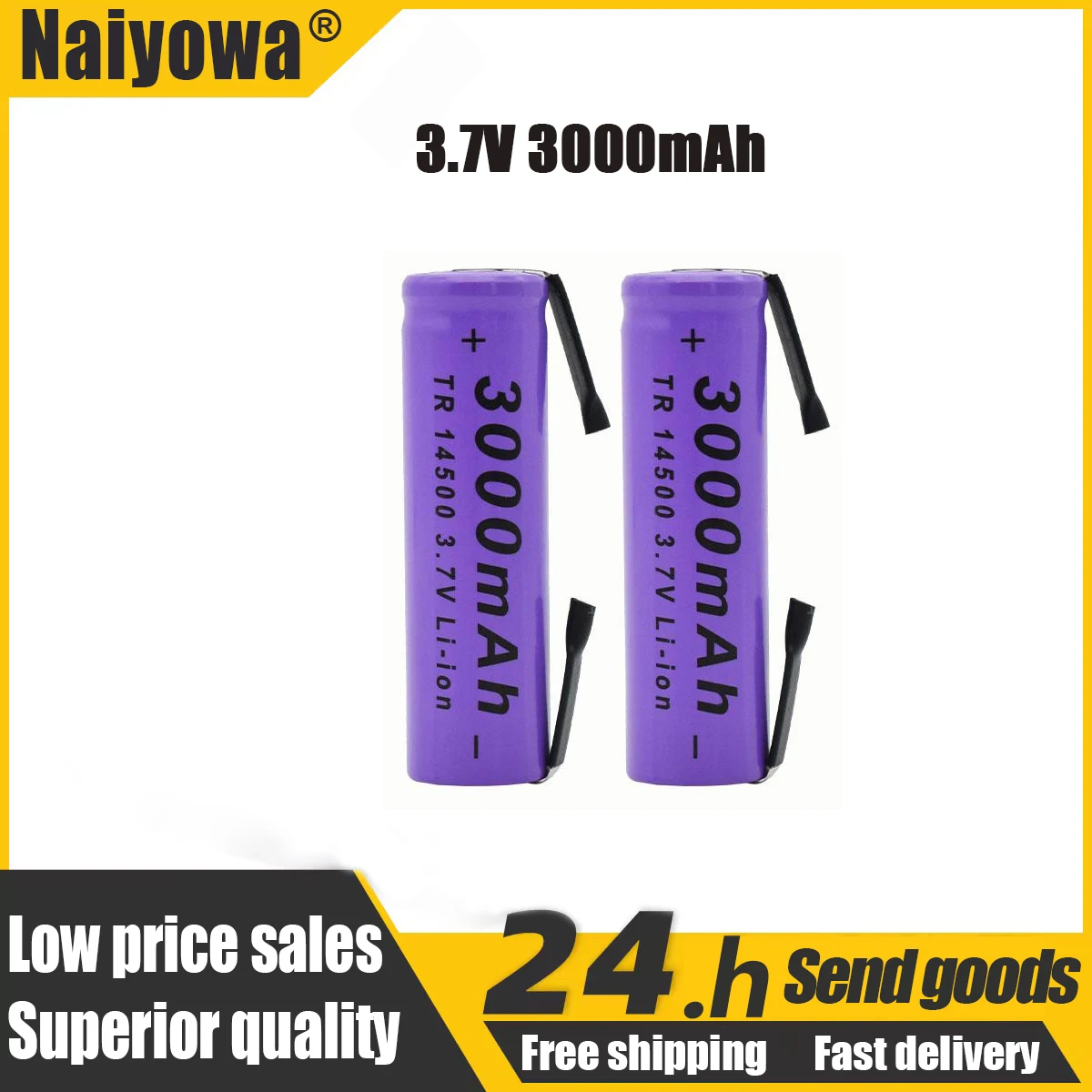 

14500 Lithium Battery 3.7V 2700mAh Rechargeable Batteries Welding Nickel Sheet bateria For Torch LED Flashlight Toy