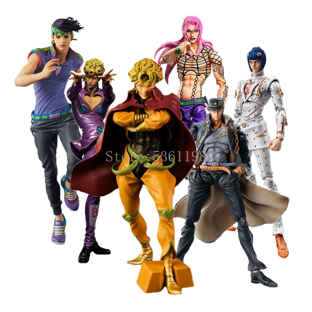

28cm JoJo Bizarre Adventure Anime Figure Dio Brando Action Figure Giorno Giovanna Figure Rohan Kishibe Figurine Model Doll Toys