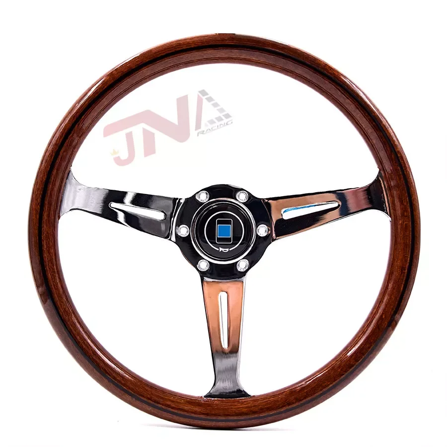 

High Quality JDM Copy Wood Steering Wheel 14inch Classic Sports Steering Wheel