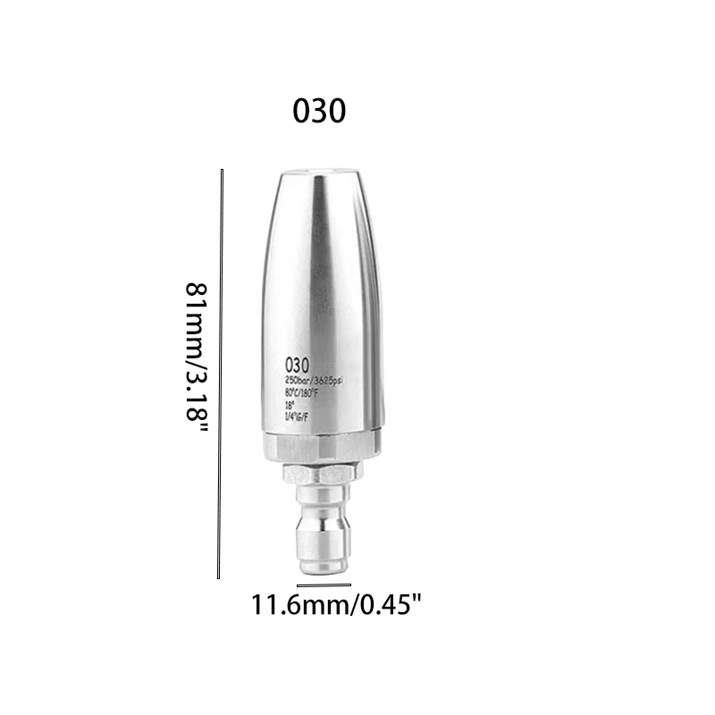 

Аксессуары для автомойки, насадка для водяного пистолета высокого давления, насадка Lotus из нержавеющей стали 360° ° Вращающийся быстрый соединитель для удаления ржавчины